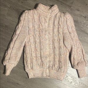 Vintage Women's Cable Knit Sweater - pastel colours